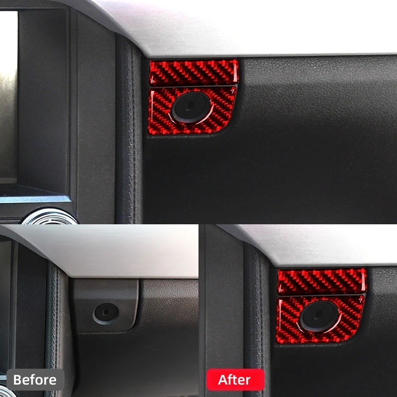 포드 머스탱 GT 2015-2021 자동차 액세서리, 탄소 섬유 인테리어 자동차 부조종사 보관함, 스위치 패널 커버 트림 스티커