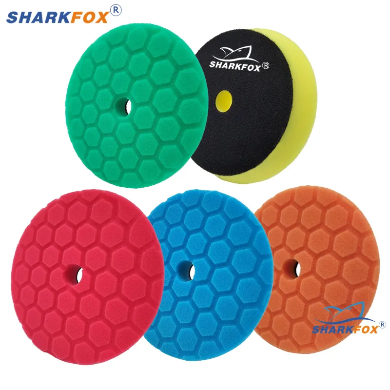 Sharkfox 자동차 연마 패드 스폰지 버핑 왁싱, 깨끗한 광택제 버퍼 드릴 휠 폴리셔, 스크래치 제거, 자동차 수리, 5/6 인치 title=Sharkfox 자동차 연마 패드 스폰지 버핑 왁싱, 깨끗한 광택제 버퍼 드릴 휠 폴리셔, 스크래치 제거, 자동차 수리, 5/6 인치