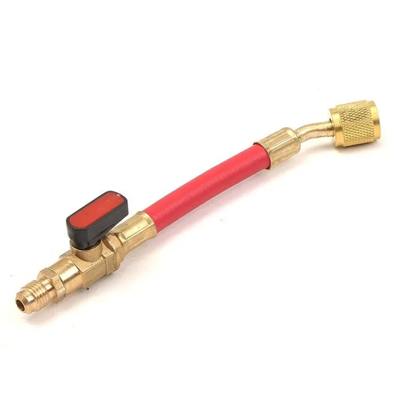 R134A R410 R22 800-4000 PSI 매니 폴드 게이지 세트 A/C 냉동 충전 호스, HVAC 냉매 호스 세트, 볼 밸브 포함, 3 개