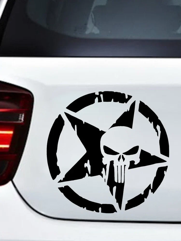 PVC 자동차 액세서리 스티커 데칼, 개성 있는 5 성 스켈레톤, 방수, 13cm, 18cm, 23cm