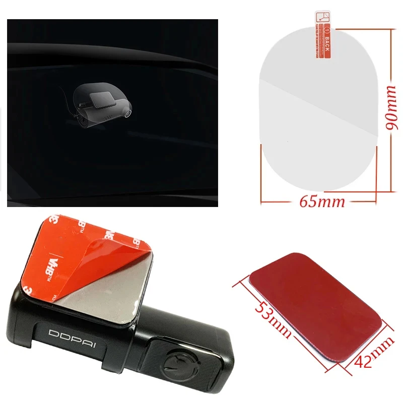 DDPAI 대시 캠 미니 5 용 스마트 필름 및 정적 스티커, 자동차 DVR VHB 스티커, 3 개