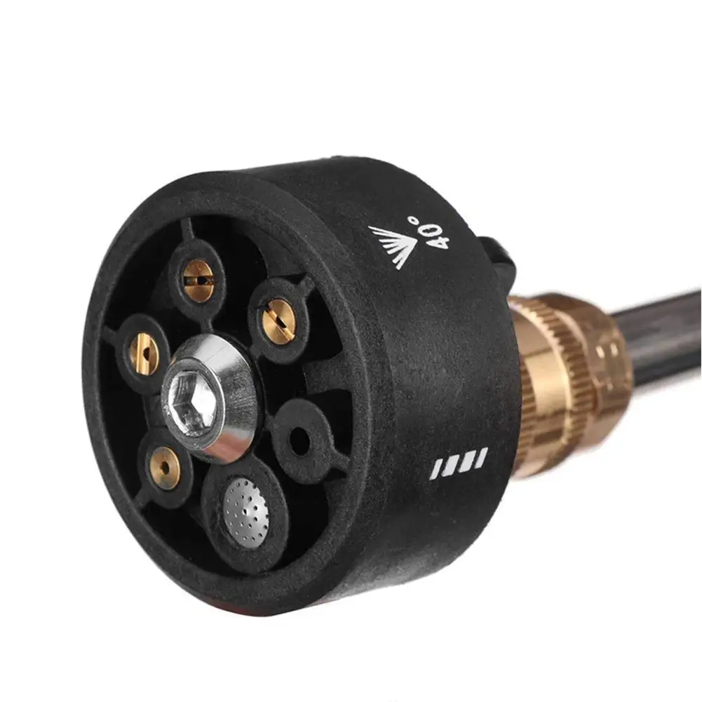 세차 범용 깍지 다기능 하이 블랙 클리너 건, 수압 무선 세척기 부품, 6 in 1