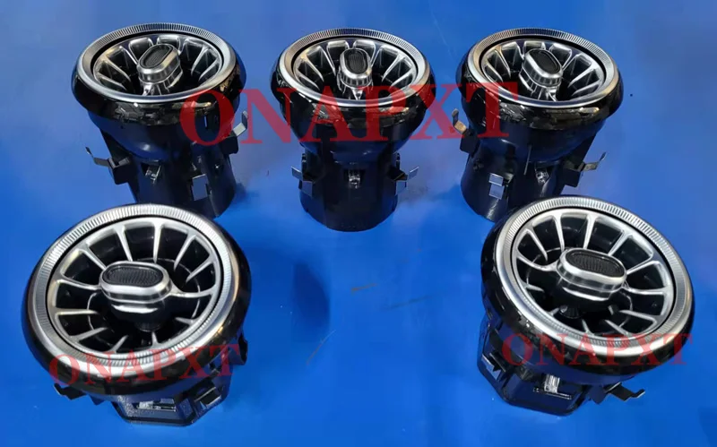 벤츠 A/C/E/S/V/CLA/GLA/GLC W176 W205 W213 W222 W447 W117 W156 X253 블루투스 APP 노즐 앰비언트 라이트 에어 벤트 터빈 용 LED