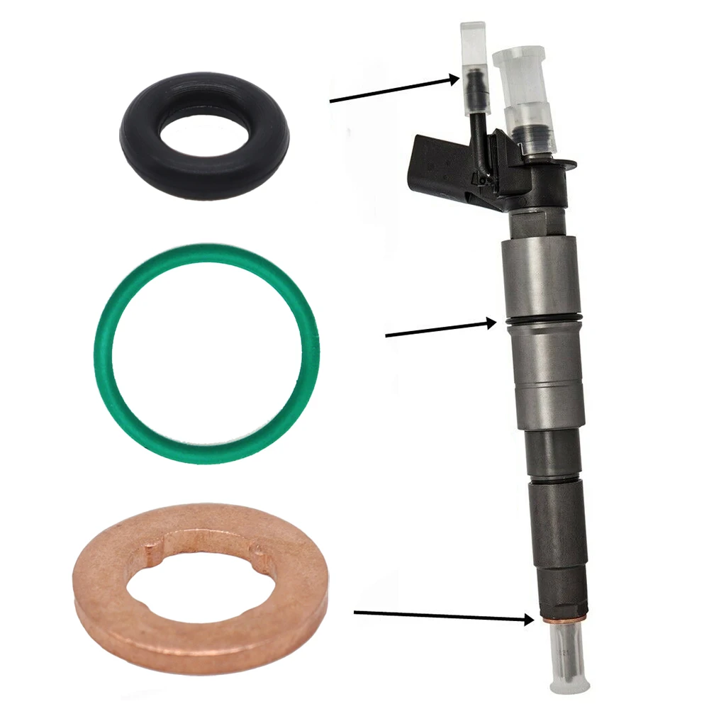 연료 인젝터 노즐 구리 개스킷 O-링 씰 수리 키트, 2.0 2.7 3.0 TDI 콰트로 자동차 교체 부품, Aud A4 B8 용 6 세트