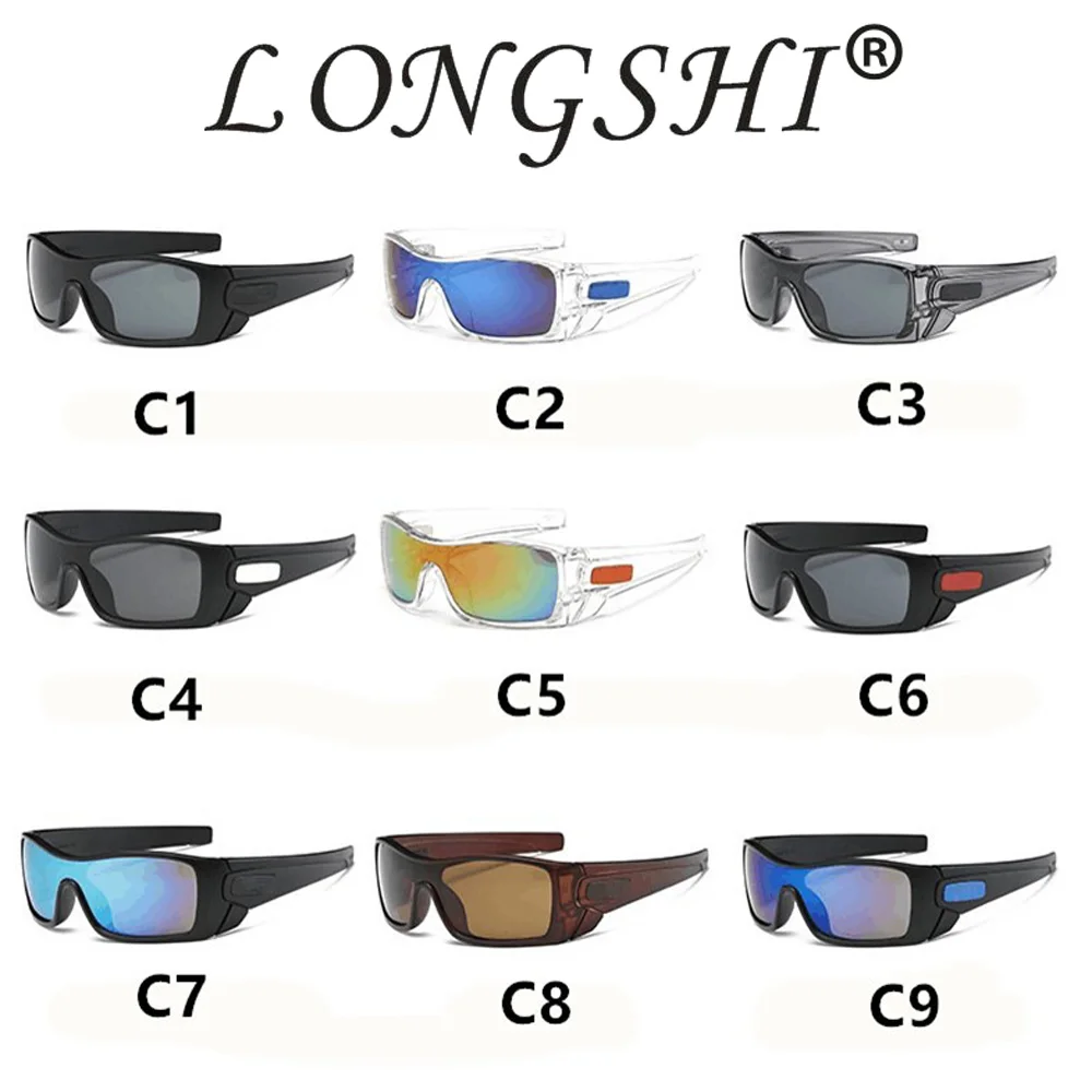 LONGSHI 남성용 편광 선글라스, 알루미늄 마그네슘 선글라스, 운전용 안경, 직사각형 쉐이드