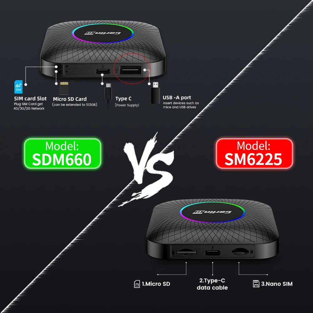 2024 CarlinKit 카플레이 Ai 박스, 안드로이드 13, SDM660, 옥타코어 무선 카플레이, 안드로이드 자동 스마트 카 멀티미디어 스트리밍 TV 박스