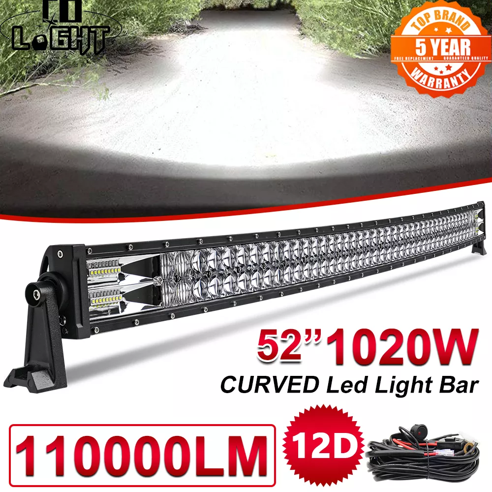 CO LIGHT 22 32 42 52 인치 곡선 Led 라이트 바 420W 620W 820W 1020W 콤보 듀얼 로우 오프로드 자동차 트랙터 트럭 4x4 SUV ATV title=CO LIGHT 22 32 42 52 인치 곡선 Led 라이트 바 420W 620W 820W 1020W 콤보 듀얼 로우 오프로드 자동차 트랙터 트럭 4x4 SUV ATV 