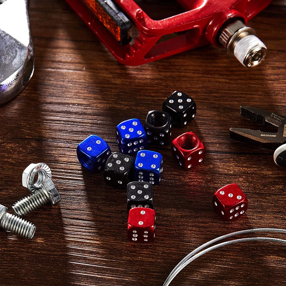 AUTCOAT 알루미늄 자동차 트럭 오토바이 자전거 다이스 휠 스템 타이어 휠 스템 에어 밸브 더스트 캡 커버, 4 개/세트