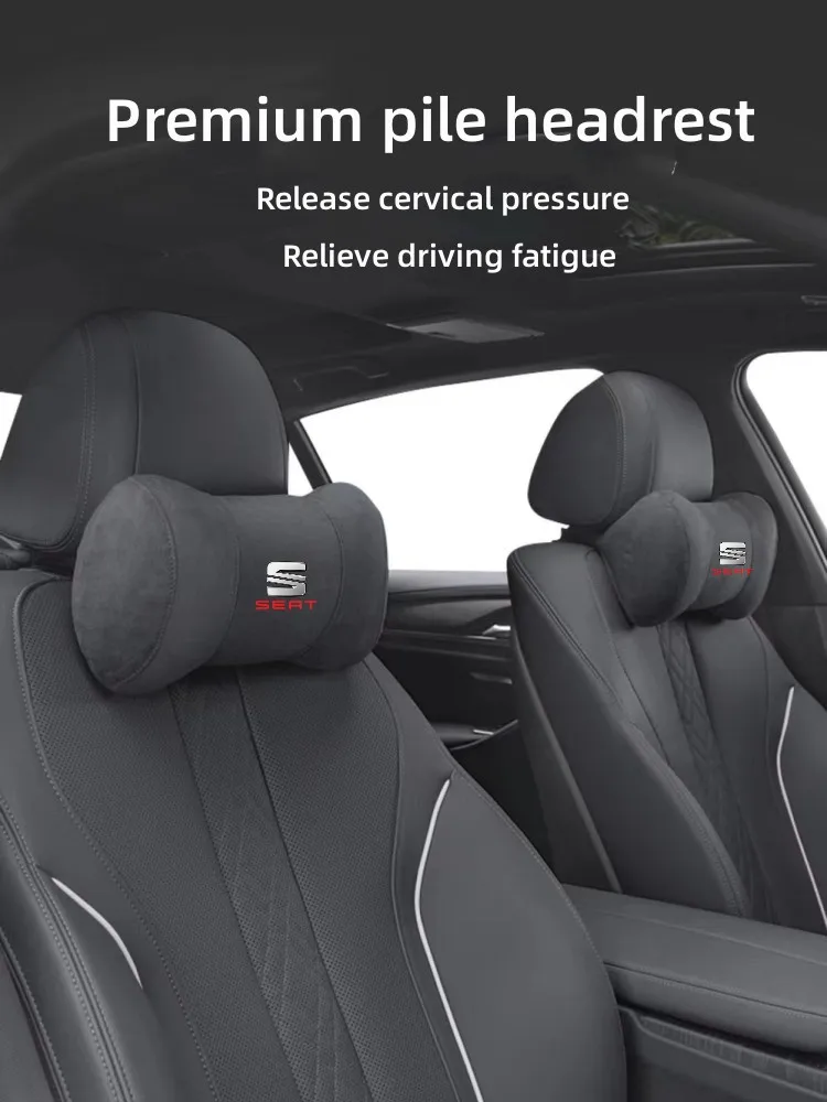 자동차 머리 받침 목 보호 베개 플러시 따뜻한 쿠션, 좌석 레온 5f, Ibiza 6l 6j 레온 1p 쿠션, Altea Xl Leon Mk 액세서리