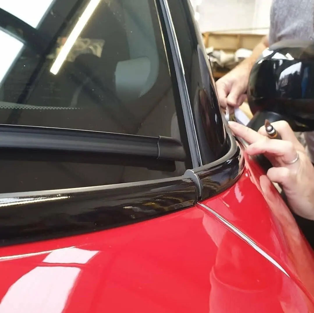 블랙 아웃 드 크롬 프리미엄 벨트 라인 키트, 미니 쿠퍼 S용, 광택 블랙 벨트 라인, R56