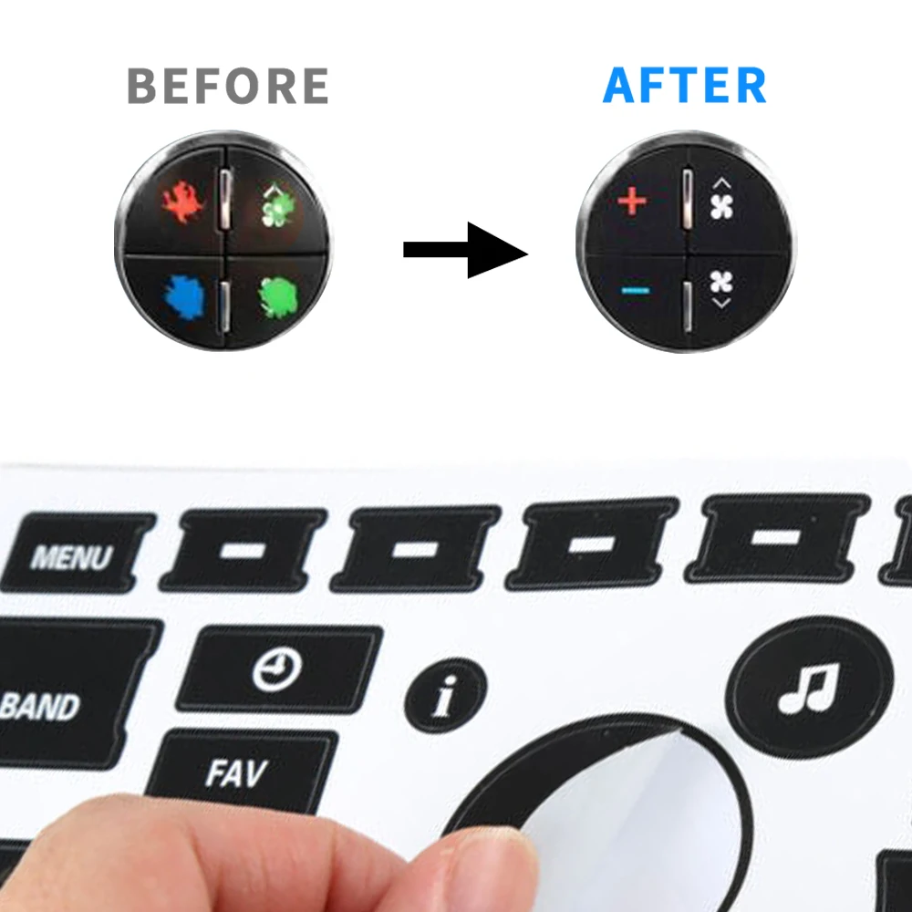 자동차 AC 대시 버튼 수리 키트 스티커 대시 보드 데칼, 뷰익 엔클레이브 쉐보레 아발란치 실베라도 타호 GMC 아카디아 시에라 유콘용
