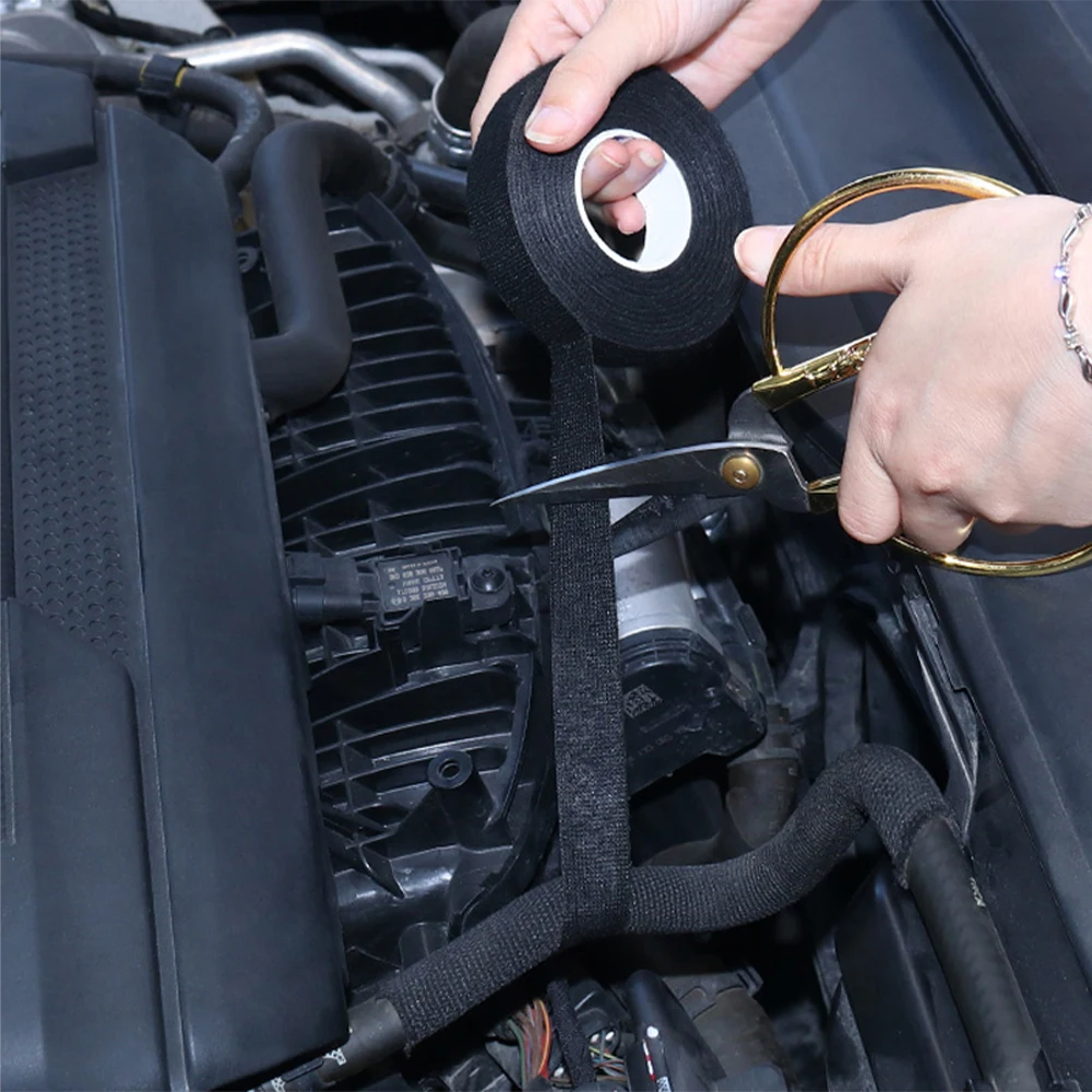 폭스바겐 VW 폴로 골프 3 비틀 MK2 MK3 MK4 MK5 MK6 보라 CC용 내열성 접착 천 원단 테이프, 자동차 액세서리, 19mm