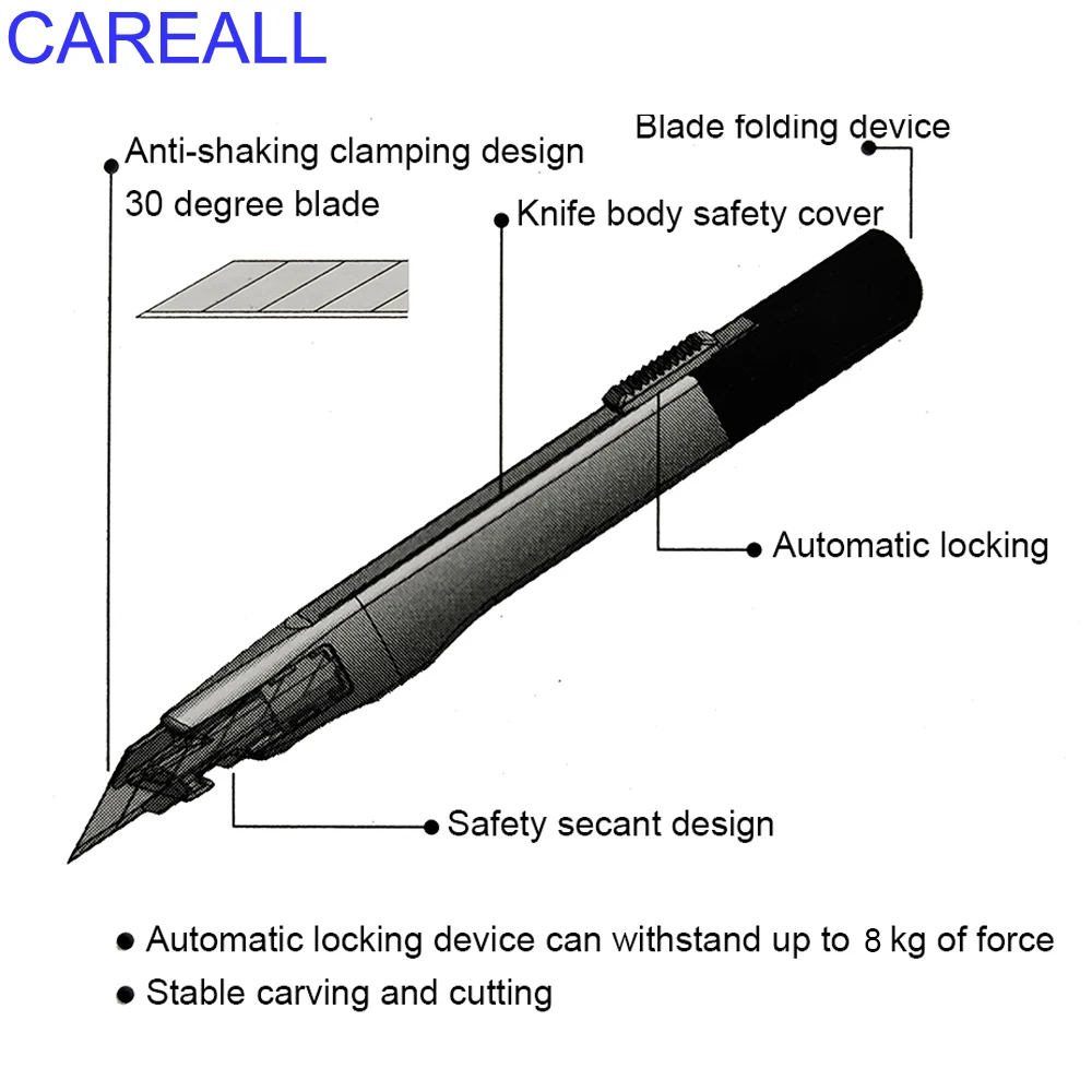 캐럴 유틸리티 나이프 흔들림 방지 자동차 스티커, 비닐 데칼 커터, PPF 필름, 윈도우 틴트 공예, 커팅 라인 페이퍼, DIY 도구