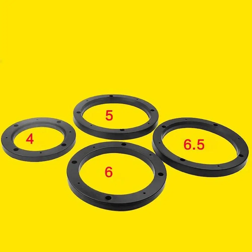 범용 자동차 스피커 스페이서 어댑터, 플라스틱 수리 오디오 미끄럼 방지 와셔 매트, 자동차 경적 개스킷 스페이서, 4 인치, 5 인치, 6/6 인치, 2 개