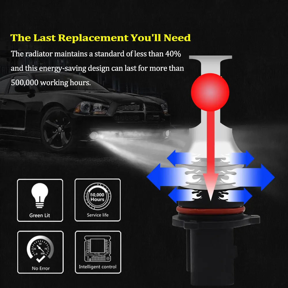 BMT PSX26W PSX24W P13W LED 안개등 전구, H8 H11 H16 JP 9005 HB3 9006 HB4 자동차 헤드라이트, 스바루 지프 6000K 화이트 옐로우, 2 개