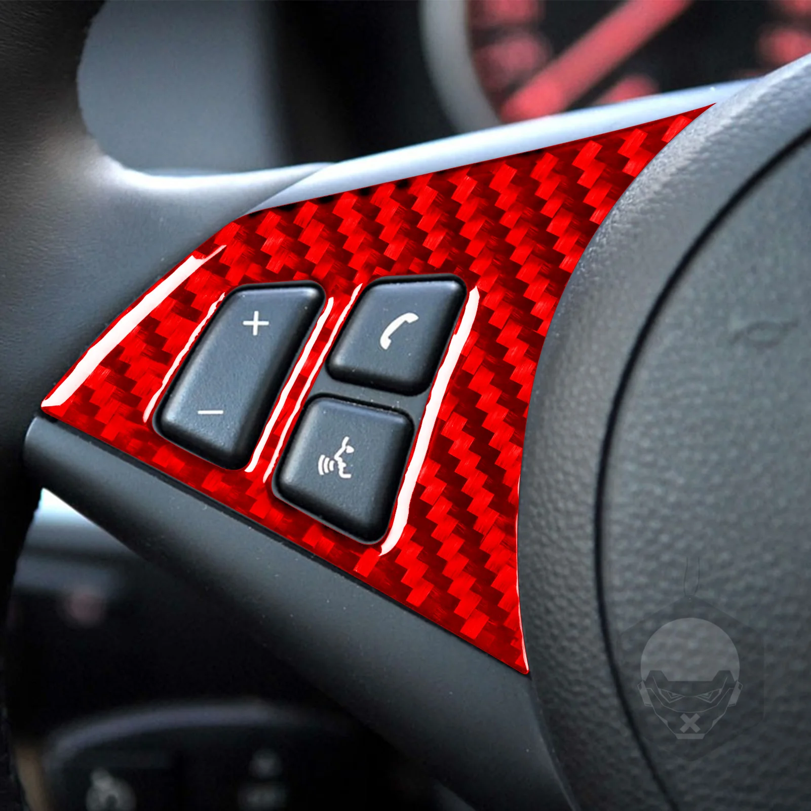 BMW 5 시리즈 E60 2004 2005 2006 2007 핸들 버튼 턱 패널 프레임 스티커, 탄소 섬유 자동차 인테리어 액세서리