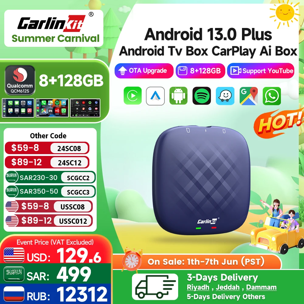 Carlinkit 유튜브용 지지대 TV 박스, 안드로이드 13, 넷플릭스, 무선 카플레이, 안드로이드 오토 울트라 8 + 128G, QCM665, 4G LTE, GPS 플레이 스토어 title=Carlinkit 유튜브용 지지대 TV 박스, 안드로이드 13, 넷플릭스, 무선 카플레이, 안드로이드 오토 울트라 8 + 128G, QCM665, 4G LTE, GPS 플레이 스토어 