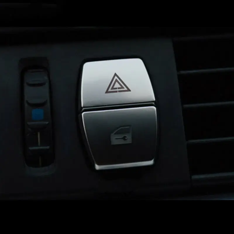 자동차 크롬 ABS 시프트 노브 장식 커버 스티커, BMW 5 시리즈 F10 자동차 인테리어 부품, 2x 단추 커버 스티커