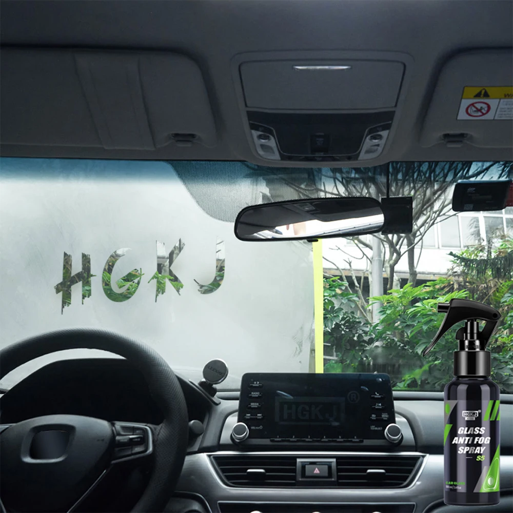 김서림 방지 유리 코팅제 HGKJ S5 자동차 인테리어 바람막이, 안개 구충제 스프레이 비 방지 방수 거울 자동차 액세서리