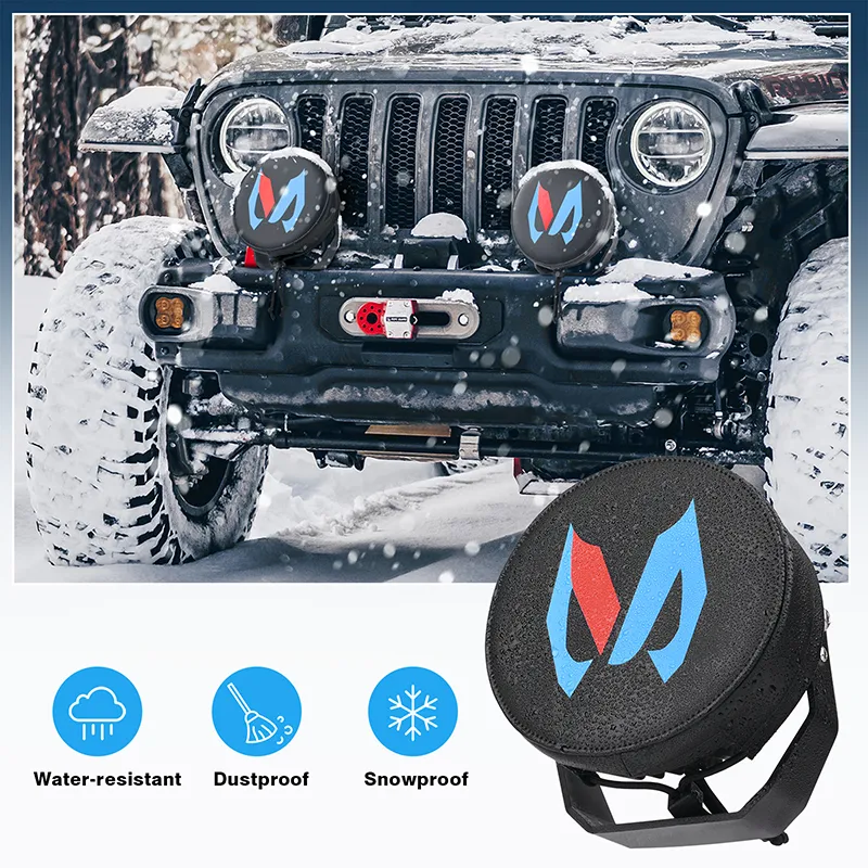 MICTUNING LED 포드 조명 커버, LED 큐브 라이트 커버, 보호 라이트 바, 오프로드 조명 운전 안개등 렌즈 커버, 7 인치, 9 인치