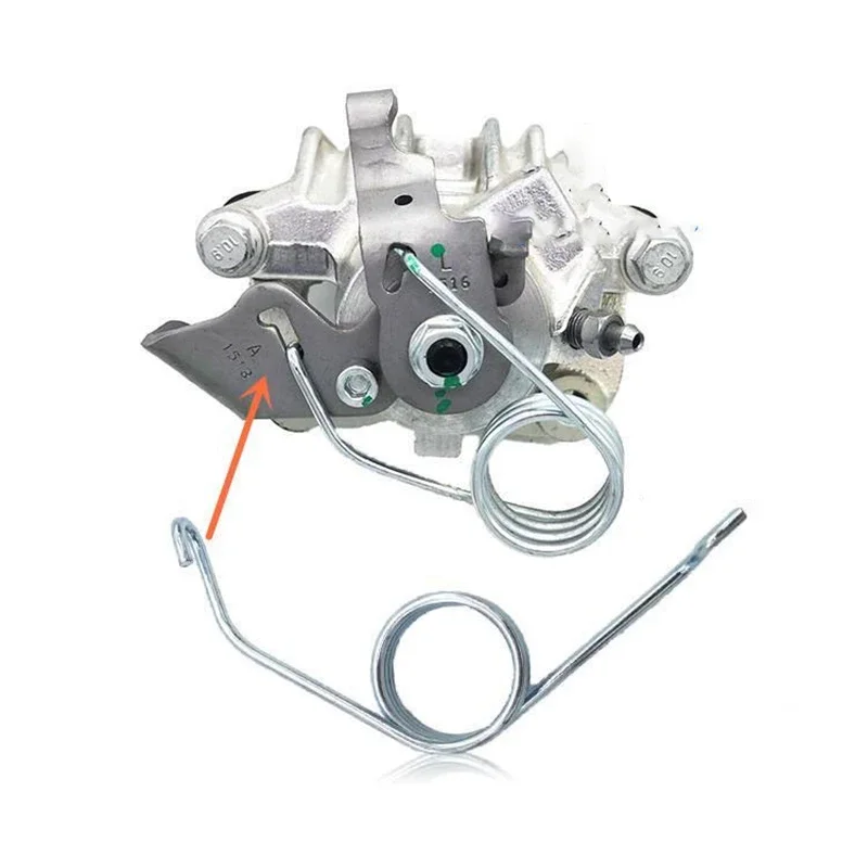 켈리퍼 스테인리스 스틸 후방 주차 브레이크 레버, 푸조 307 2001-2014 VW 골프 MK4 MK5 MK6 MK7 Eos 핸드 브레이크 리턴 스프링