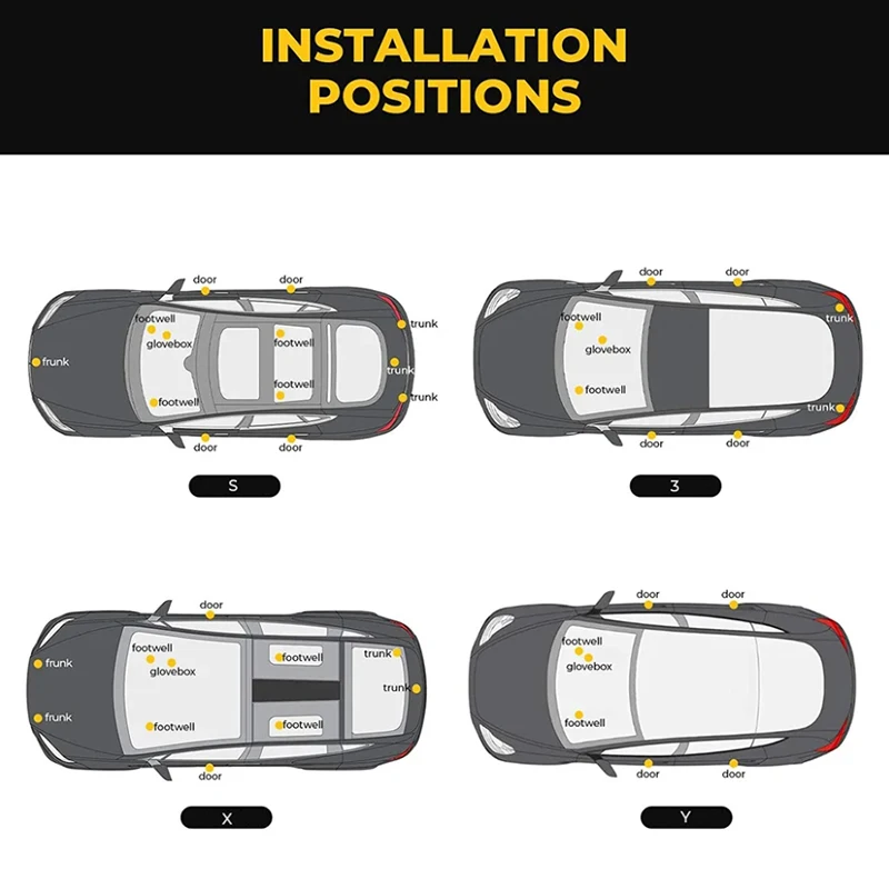 테슬라용 RGB LED 조명 전구 키트, 분위기 램프 프로젝터, 트렁크 램프, 원격 제어, 자동차 인테리어, 테슬라 모델 Y 3 X S