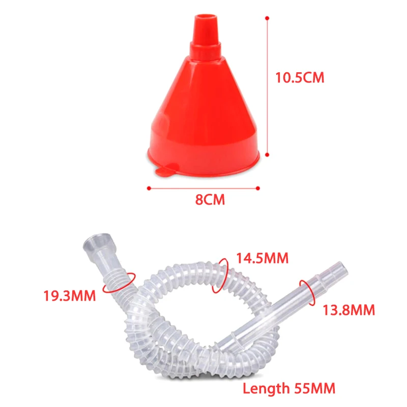 자동차 급유 깔때기 분리형 호스 가솔린 엔진 오일 첨가제 오토바이 농장 기계 사용 편리한 누출 방지 필러, 자동차 급유 가솔린 엔진