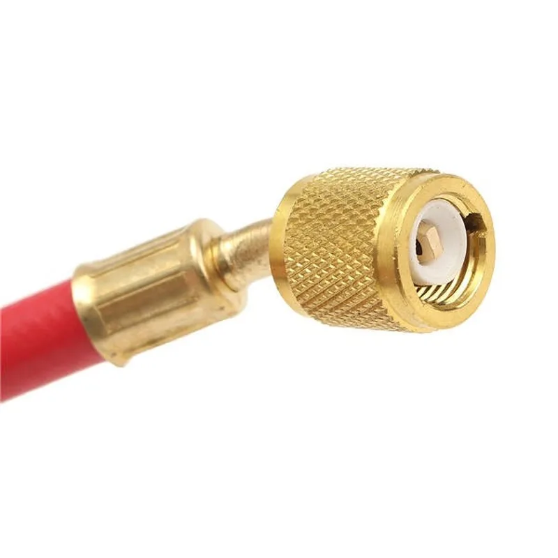 R134A R410 R22 800-4000 PSI 매니 폴드 게이지 세트 A/C 냉동 충전 호스, HVAC 냉매 호스 세트, 볼 밸브 포함, 3 개