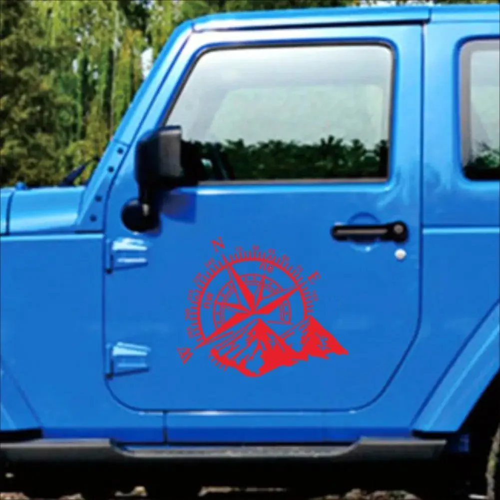 자동차 스티커, 4x4 나침반 잎 네비게이션, 산악 오프로드, 방수 자체 접착 비닐 스티커 커버, 데칼, 48x32cm