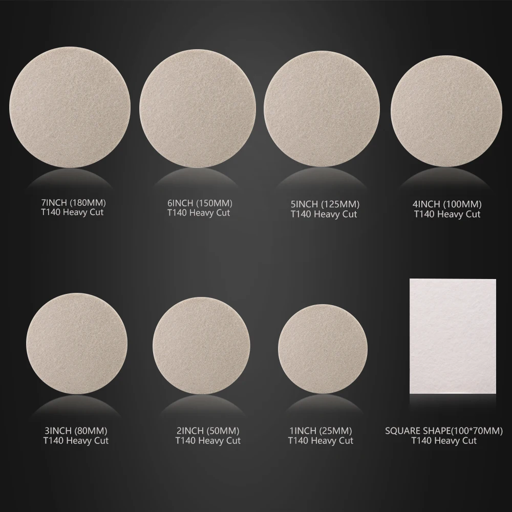 SPTA 1, 2, 3, 4, 5, 6/7 인치 양모 연마 패드, 자동차 유리 금속 버핑 디스크, 광택기 왁싱 청소용