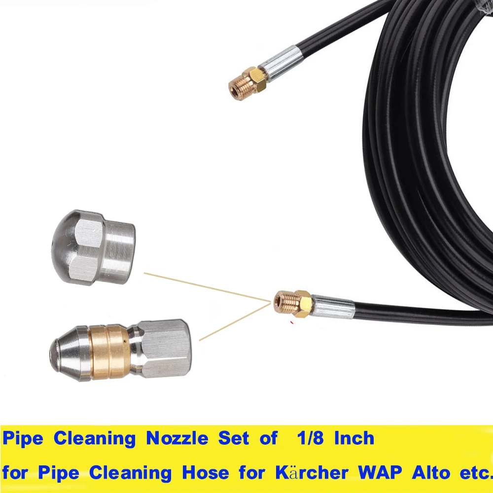 고압 파이프 배수관 하수도 청소 준설 깍지 청소 깍지, 카처 어댑터 액세서리, 배수 청소기 페렛
