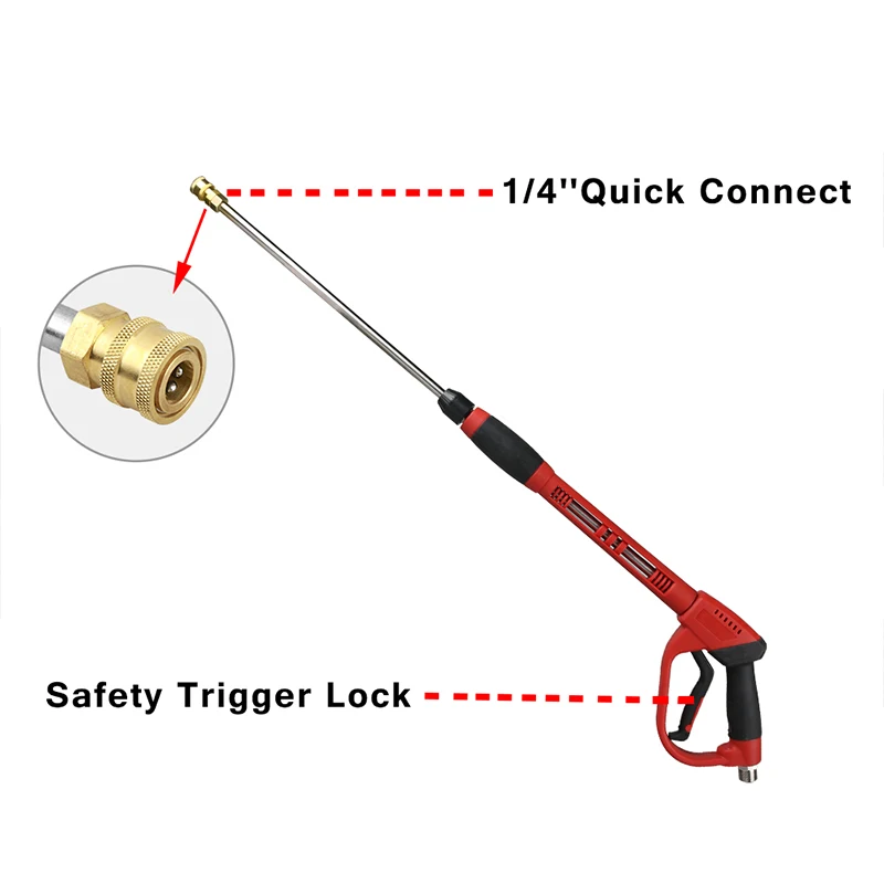 3 in 1 고압 물총, 5000psi 세차 농업 급수, 정원 급수, 지팡이 연장 교체 포함