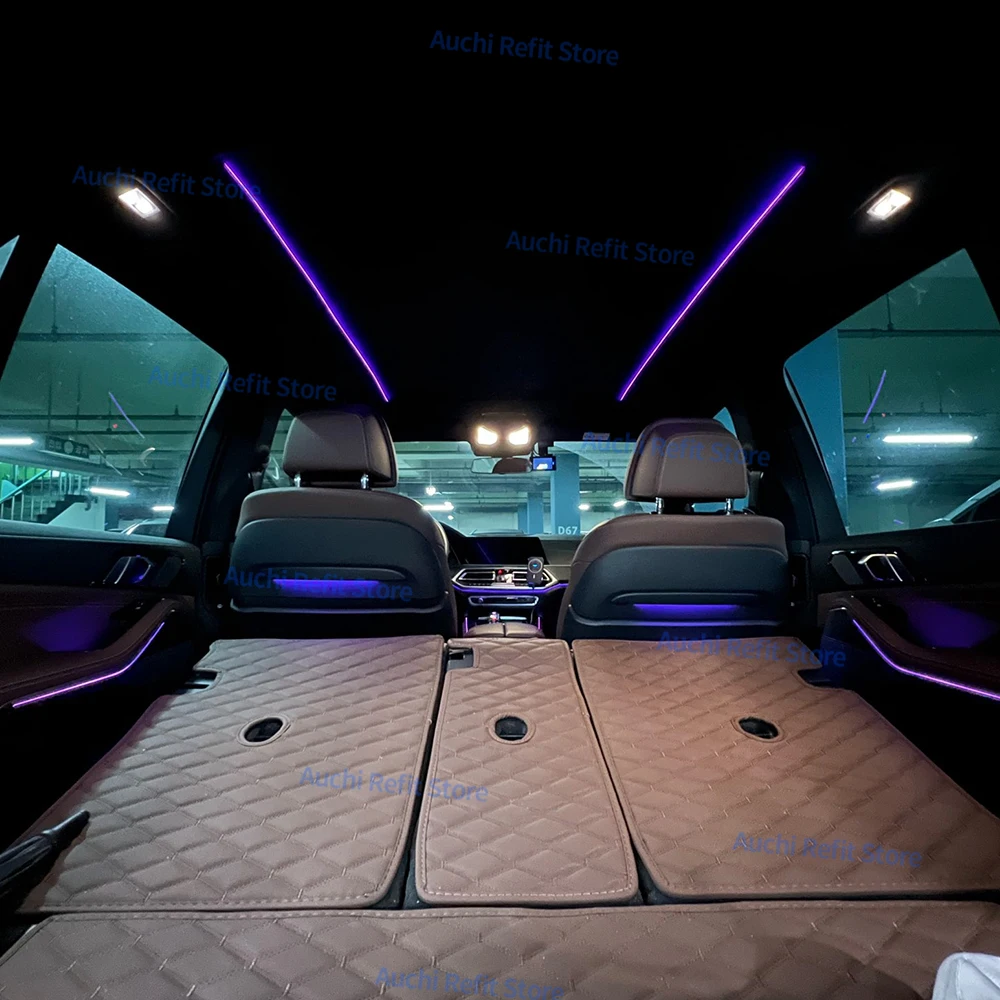 LED 선루프 자동차 지붕 파노라마 채광창, 주변 조명, 리핏, BMW 3/5 시리즈 G20 G30 G01 G05 X3 X4 X5 X6 X7 용, 11 가지 색상