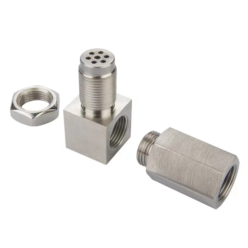 자동차 부품 배기 파이프 산소 센서 확장, M18 90 도 45 도, 3 방향 촉매 변환기 산소 센서 가스