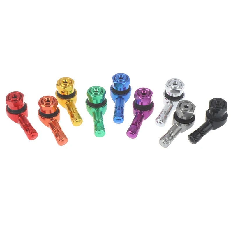 오토바이 림 알루미늄 합금 밸브, 90 도 각도, 오토바이 휠 타이어 튜브리스 밸브 스템, 림 휠 부품 CNC, 2 개