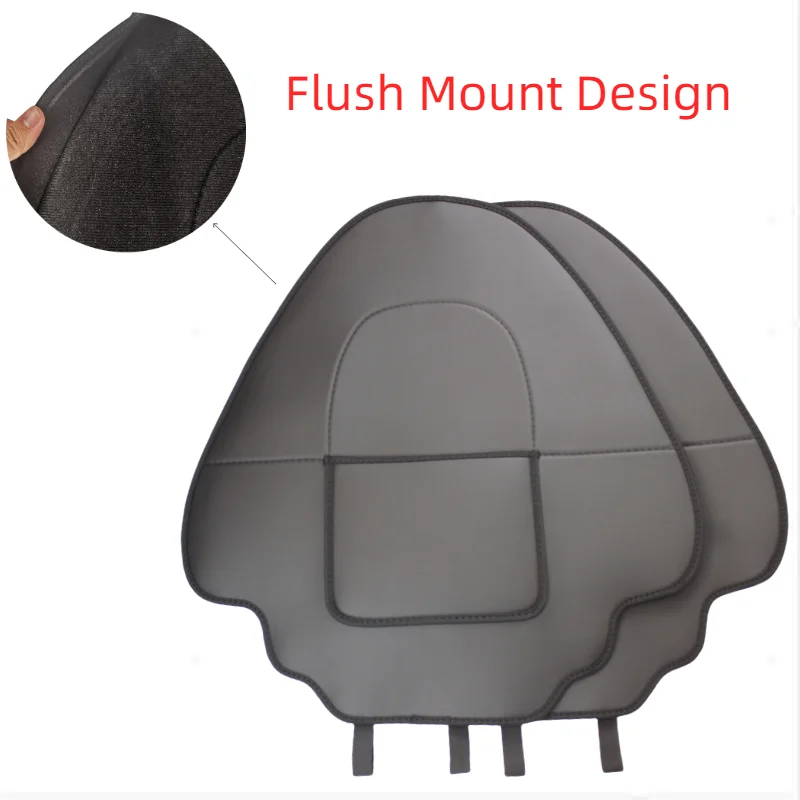 카시트 등받이 보호대 발차기 방지 패드, 긁힘 방지 매트 액세서리, 탄소 섬유 가죽, 테슬라 모델 3 모델 Y