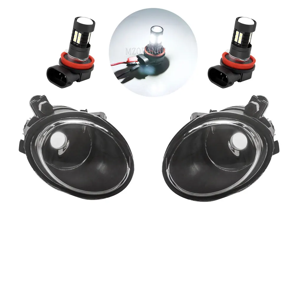 BMW E46 M3 2001-2005 용 안개등 2006 액세서리, 광택 블랙 서라운드 에어 덕트 안개등 커버, 그릴 프레임 LED 헤드라이트