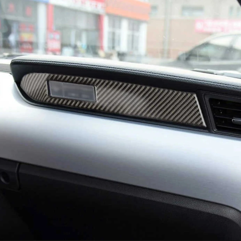 탄소 섬유 인테리어 대시보드 센터 콘솔 패널 커버 몰딩 트림, 포드 머스탱 2015 2016 2017 2018 2019 2020
