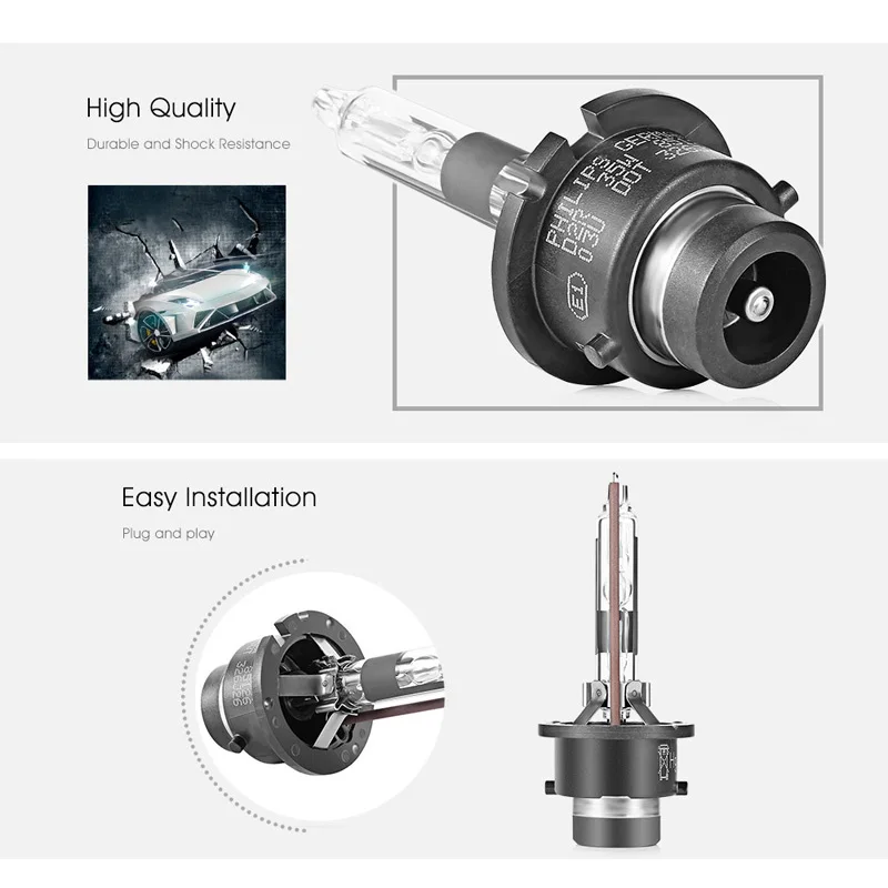 2X 필립스 HID D1S D2S D2R D3S D4S D5S 35W 크세논 표준 4200K 자동 원래 헤드 라이트 자동차 정품 램프 교체 업그레이드, 쌍