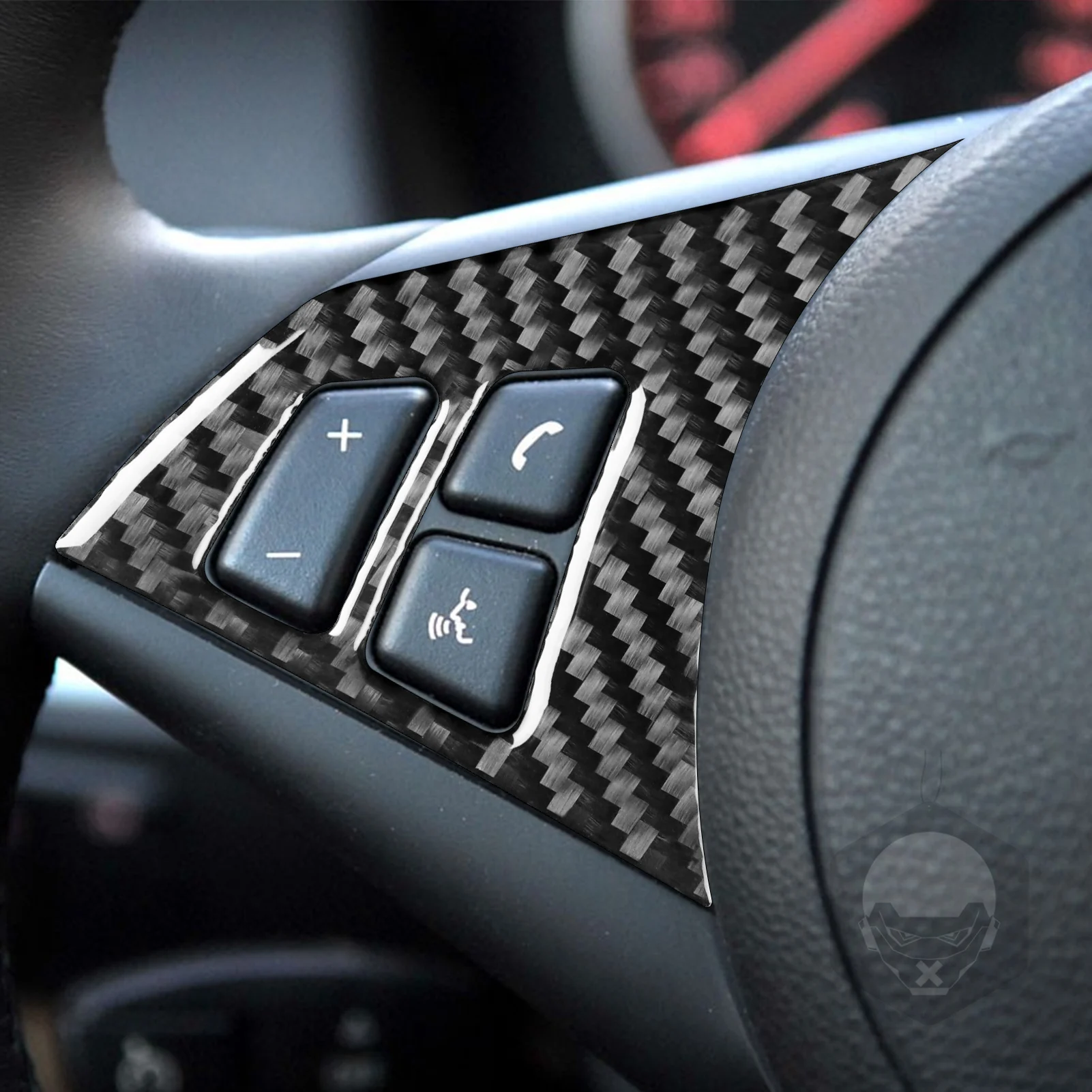 BMW 5 시리즈 E60 2004 2005 2006 2007 핸들 버튼 턱 패널 프레임 스티커, 탄소 섬유 자동차 인테리어 액세서리