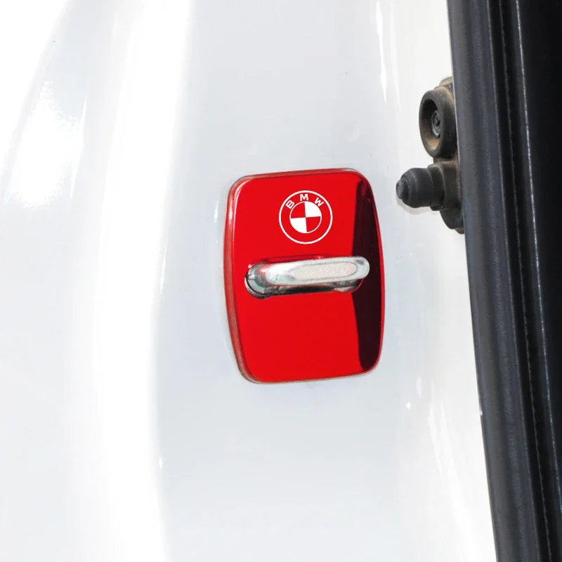 3D 자동차 문짝 잠금 커버 액세서리, BMW X1 X2 X3 X5 X4 X6 X7 G30 G20 G32 G11 G12 F40 F30 F20 F10 F34 F07 F44 F45 G15 G16, 4 개