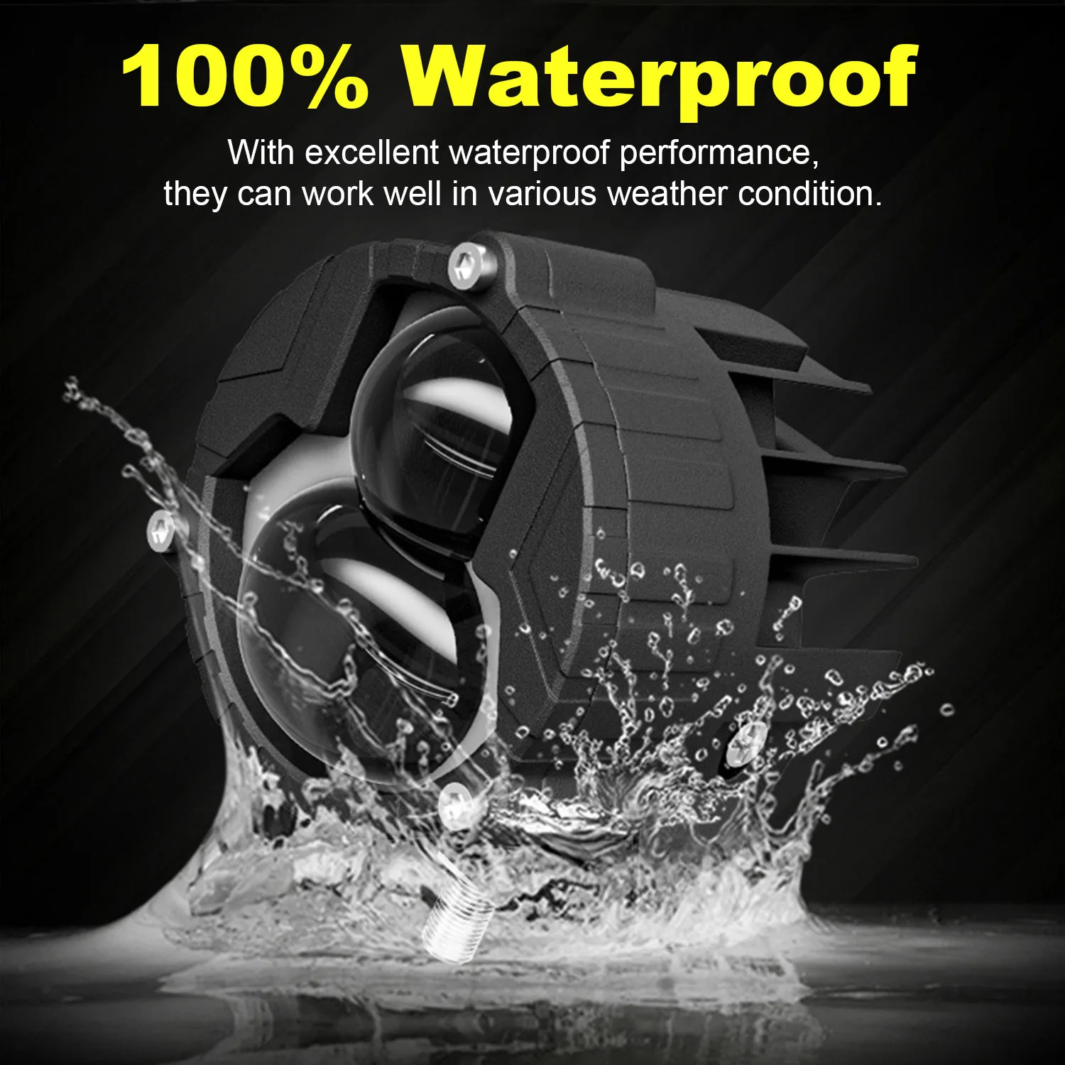 LED 포드 라이트 화이트 앰버 하이 로우 콤보 빔 LED 작업 안개 운전 조명 바, 오토바이 ATV UTV SUV 오프로드 4x4 트럭용, 3 인치