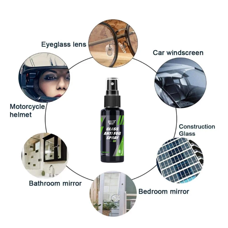 김서림 방지 유리 코팅제 HGKJ S5 자동차 인테리어 바람막이, 안개 구충제 스프레이 비 방지 방수 거울 자동차 액세서리
