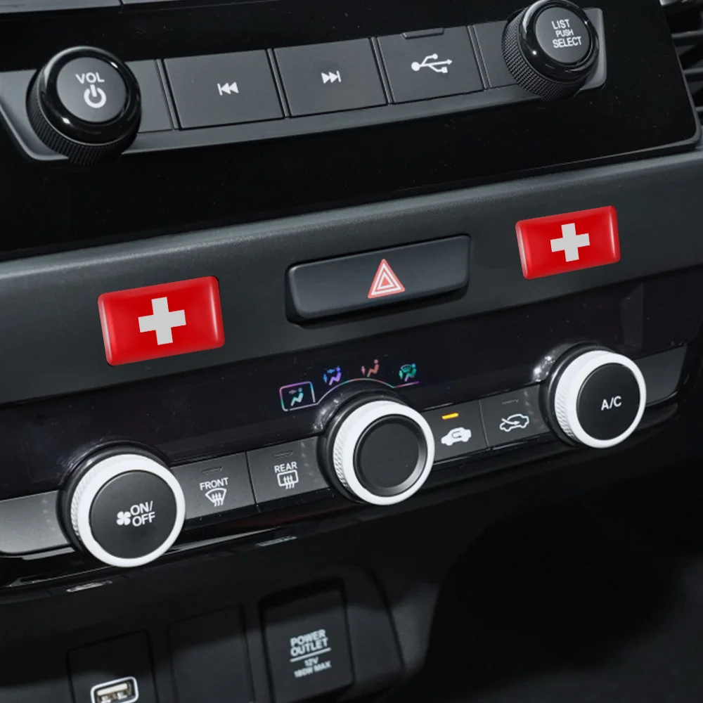 에폭시 자동차 창문 리프트 단추 스티어링 휠 스티커, 터키, 네덜란드, 캐나다, 체코, 우크라이나, 국기 배지, 10 개