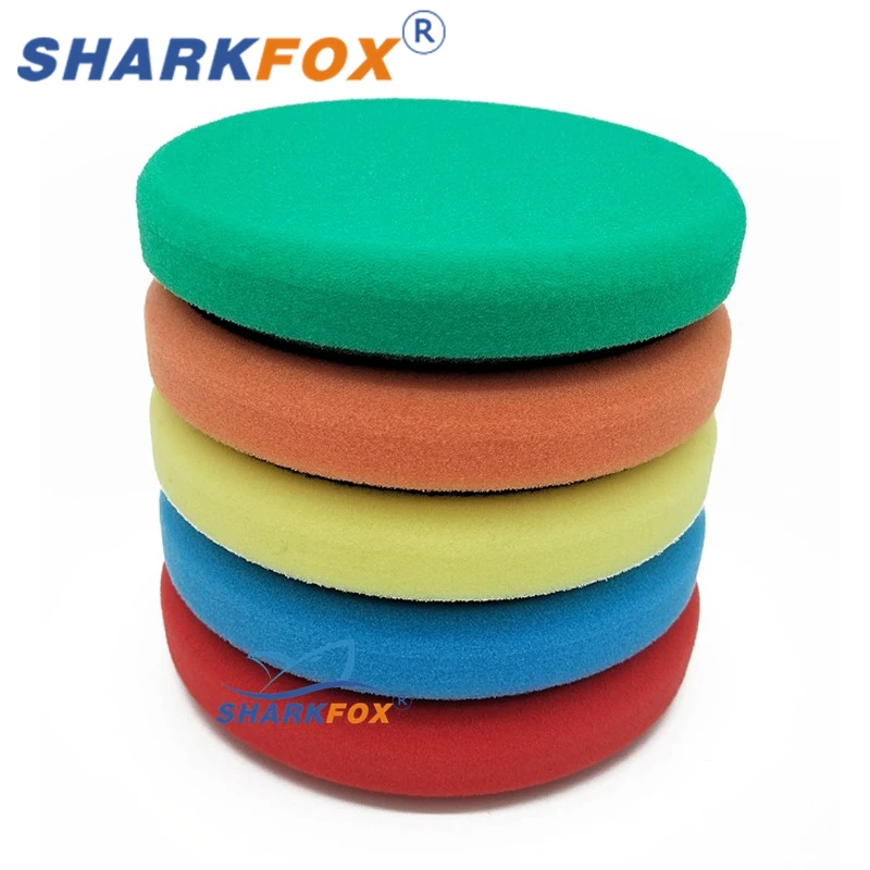 Sharkfox 자동차 스폰지 버핑 폴리싱 패드, DA, RO, GA, 자동차 버퍼 폴리셔, 5 인치 (125mm), 6 인치 (150mm)