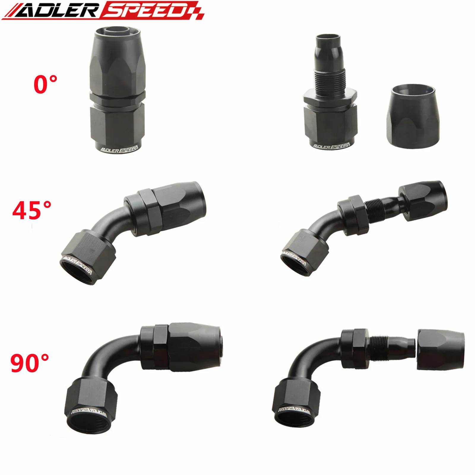 범용 블랙 AN4 AN6 AN8 AN10 AN12 직선 0 ° 45 ° 90 ° 180 ° 오일 연료 회전 호스 엔드 피팅, 오일 호스 엔드 어댑터 키트 title=범용 블랙 AN4 AN6 AN8 AN10 AN12 직선 0 ° 45 ° 90 ° 180 ° 오일 연료 회전 호스 엔드 피팅, 오일 호스 엔드 어댑터 키트 