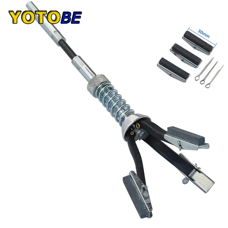 3 개의 턱 조정 가능한 브레이크 피스톤 실린더 연마 공구 범위: 18-63mm 32-88mm 51-177mm, 자유 석재 포함