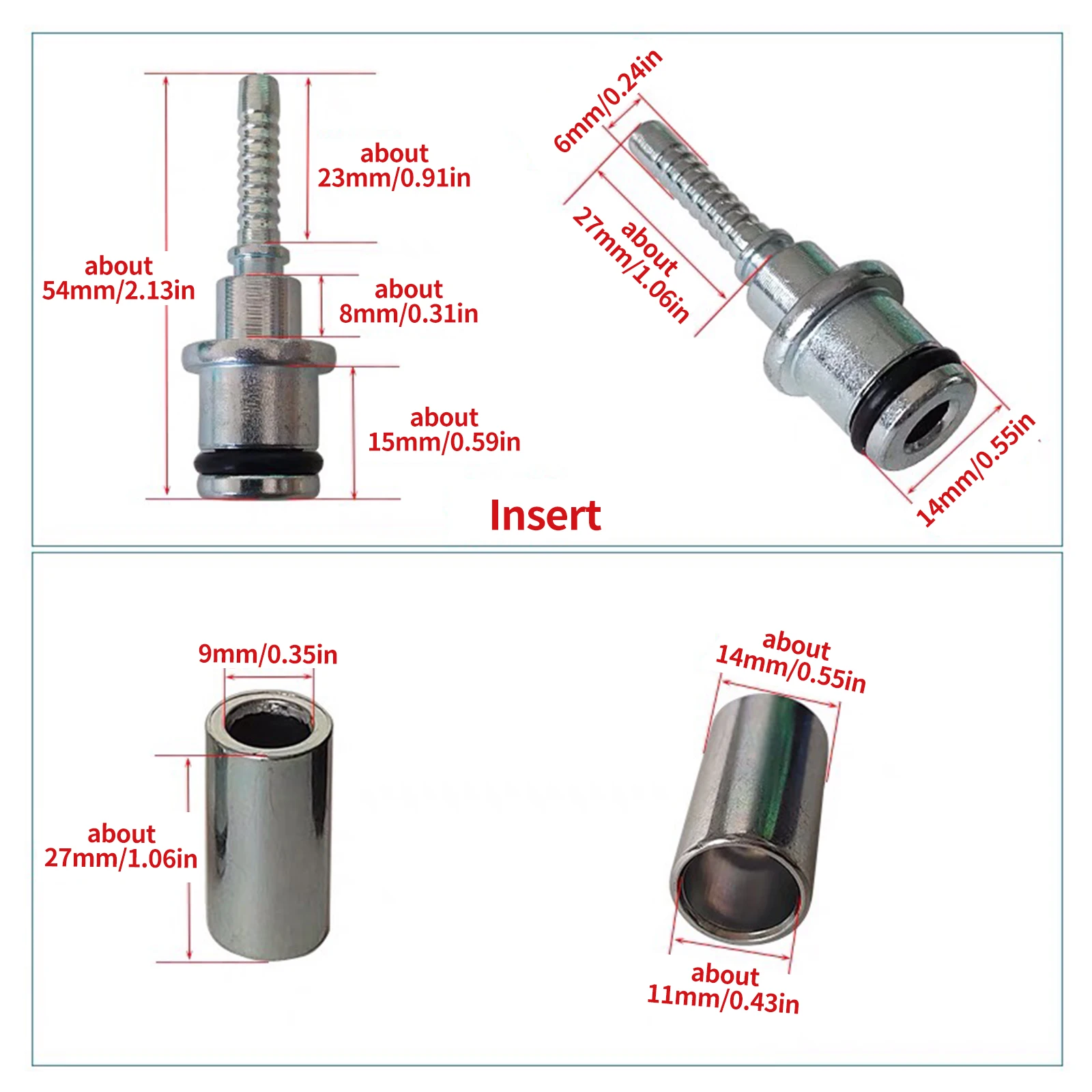 고압 와셔 호스 삽입 피팅, DN6 D15mm 링 너트, M22 자동차 와셔 물 청소 호스 파이프 피팅 트위스트 커넥터