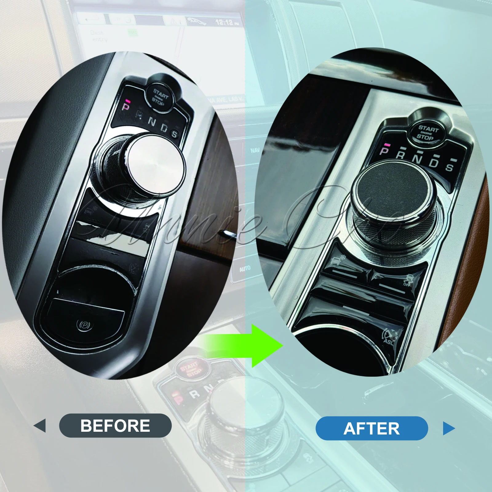 재규어 XF 기어 스티커 에폭시 시프터 커버, X250 2013 2014 2015 블랙 스타터 단추 데칼, XF 자동차 액세서리 2012