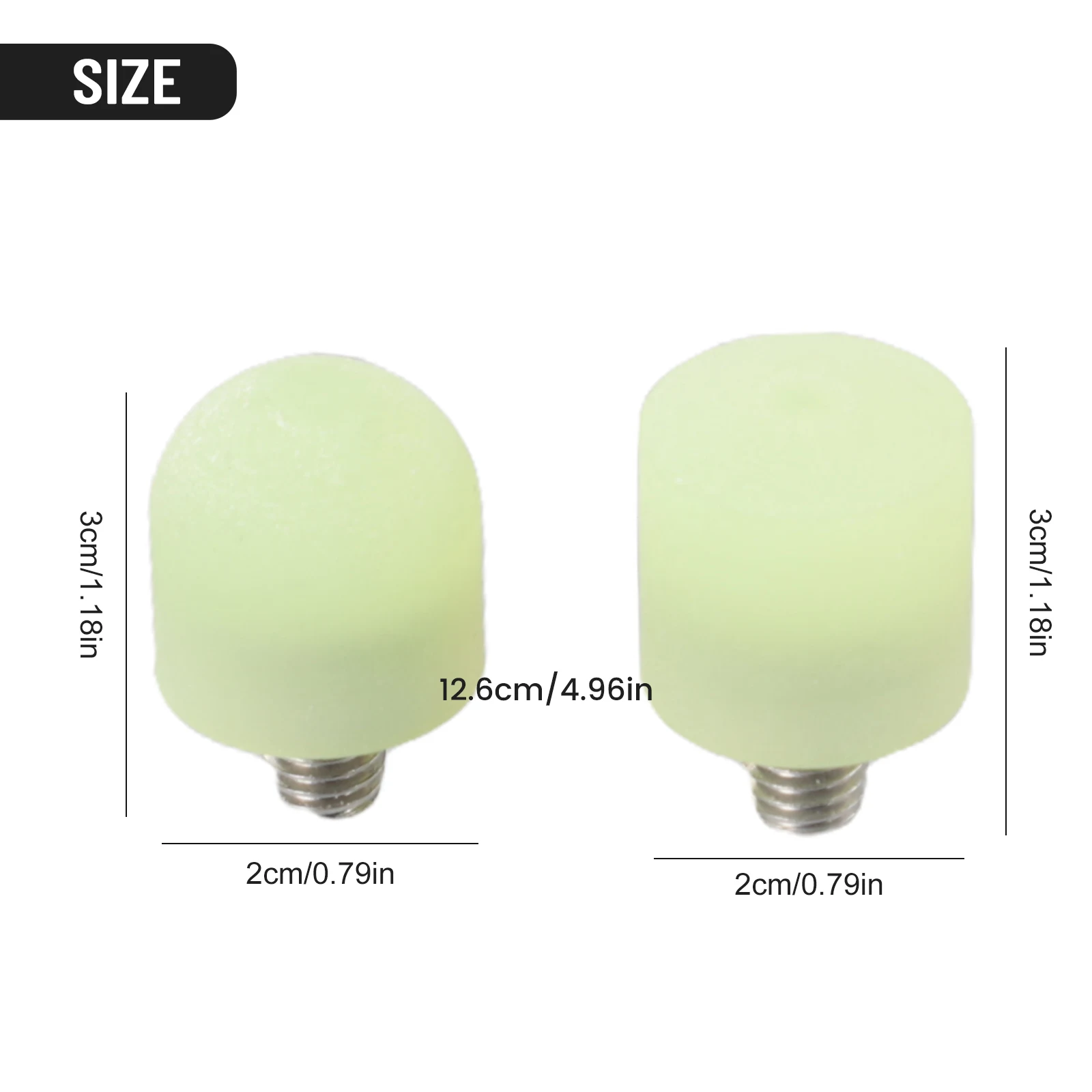 페인트 없는 덴트 수리 도구용 해머 팁, 해머 조인트, PU 소재 자동차 수리 도구 액세서리 부품, 세트당 2 개